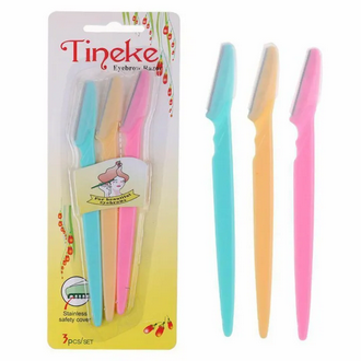 Tinkle Eyebrow Razors for Women – 3pcs Set (Multicolor) | Facial Hair Remover, Eyebrow Shaper & Dermaplaning Tool